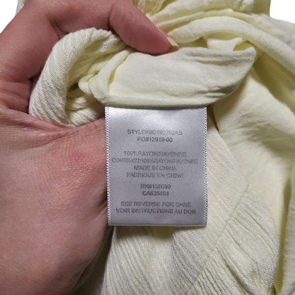 Altar'd State creamy yellow tiered flowy sleeveless midi dress, size small - Picture 4 of 5